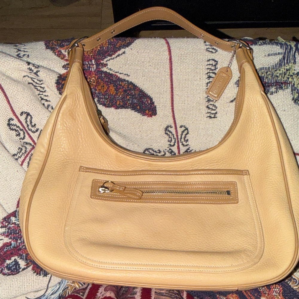 Coach Tan Leather Hobo Bag